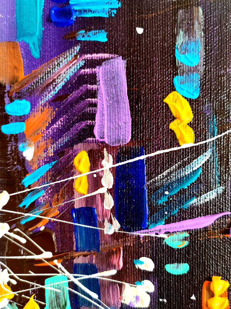 Original Abstract Expressionism Cities Painting by Aliaksandra Tsesarskaya