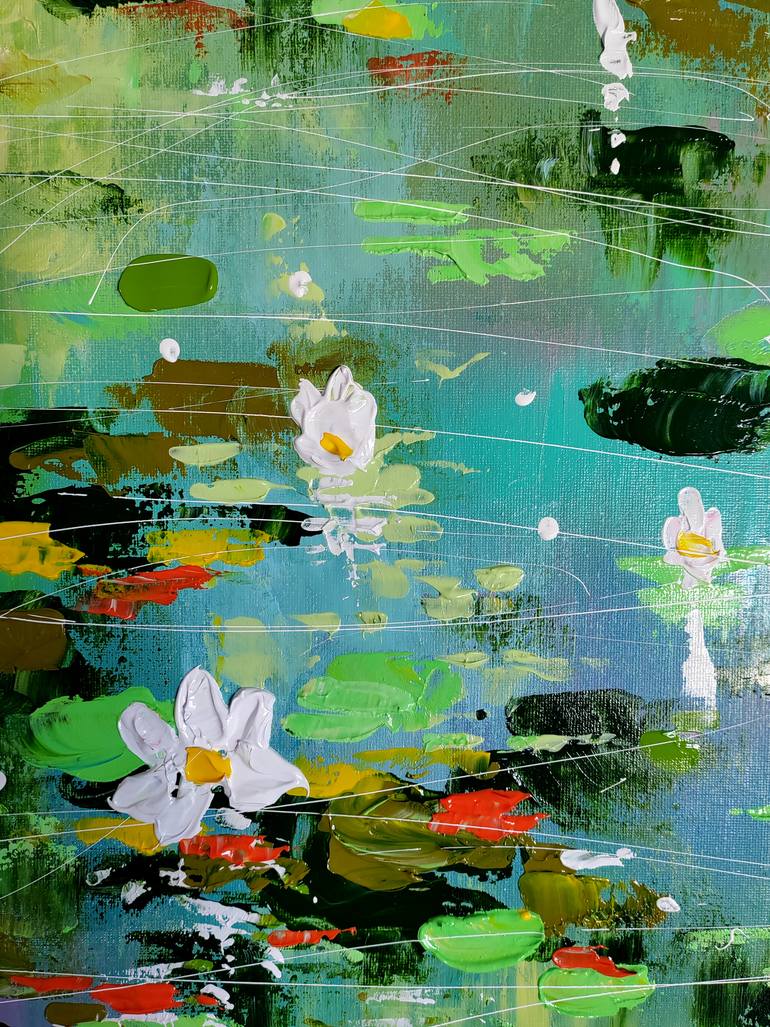 Original Abstract Expressionism Floral Painting by Aliaksandra Tsesarskaya