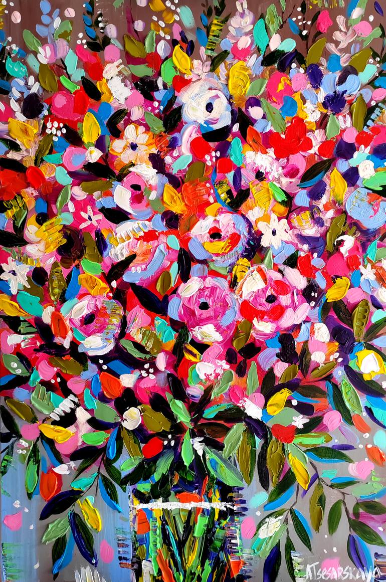 New York city - abstract painting city, pop art city Painting by