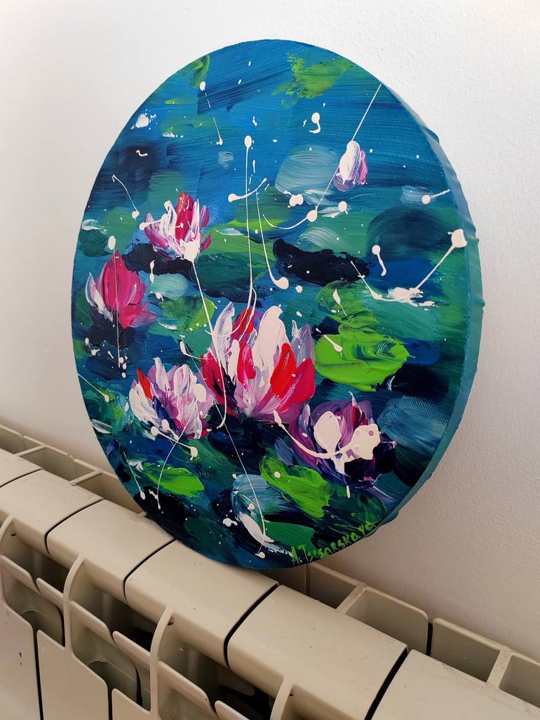 Original Floral Painting by Aliaksandra Tsesarskaya