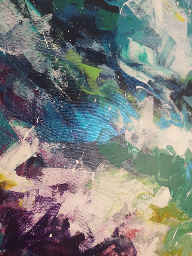 Original Abstract Expressionism Abstract Painting by Aliaksandra Tsesarskaya