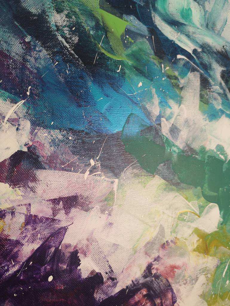 Original Abstract Expressionism Abstract Painting by Aliaksandra Tsesarskaya