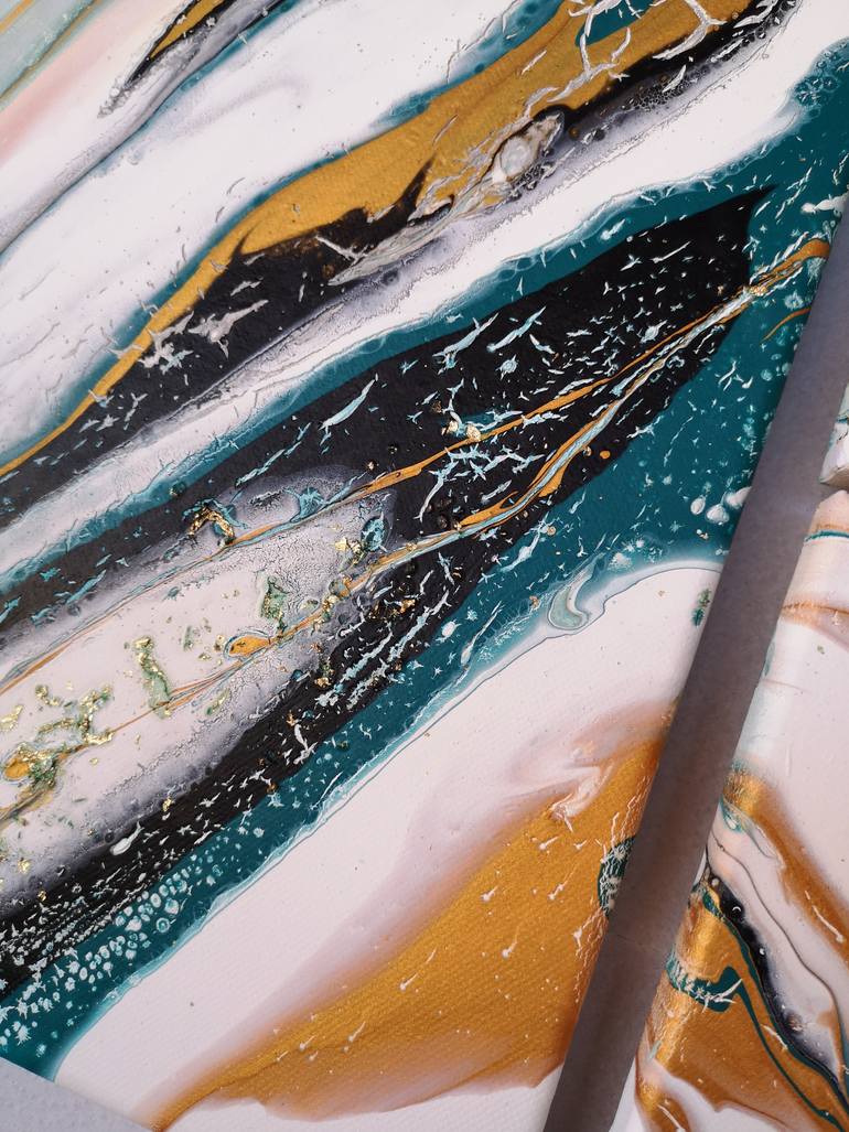 Original Art Deco Abstract Painting by Aliaksandra Tsesarskaya