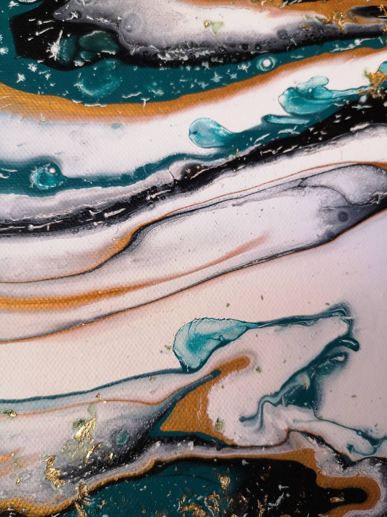 Original Art Deco Abstract Painting by Aliaksandra Tsesarskaya