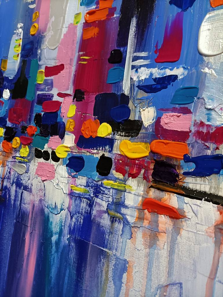 New York city - abstract painting city, pop art city
