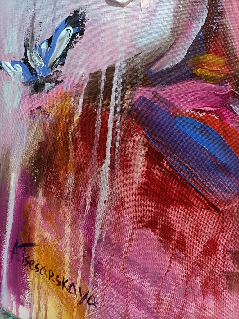 Original Abstract Expressionism Women Painting by Aliaksandra Tsesarskaya