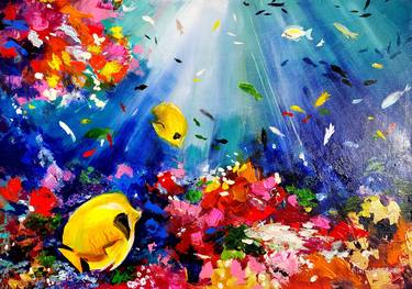 Original Fish Paintings by Aliaksandra Tsesarskaya