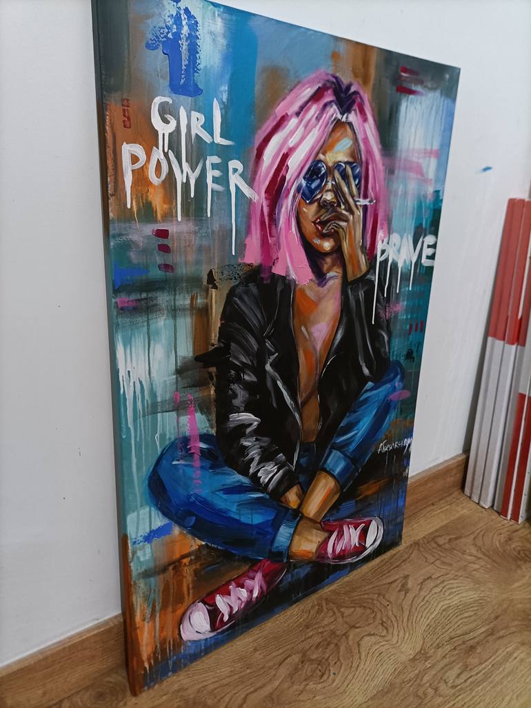 Original Figurative Women Painting by Aliaksandra Tsesarskaya