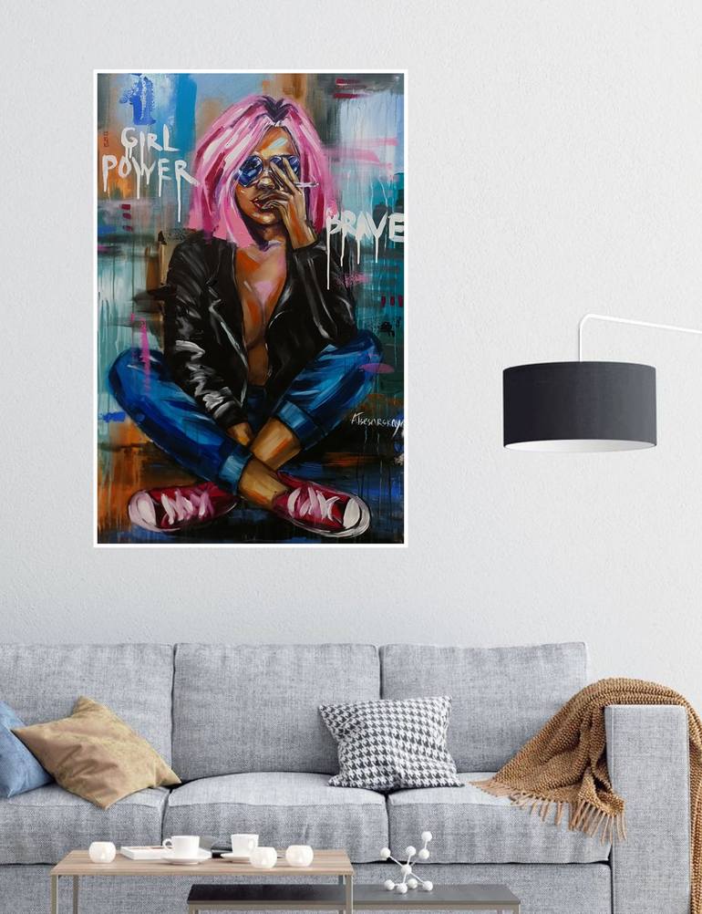 Original Figurative Women Painting by Aliaksandra Tsesarskaya