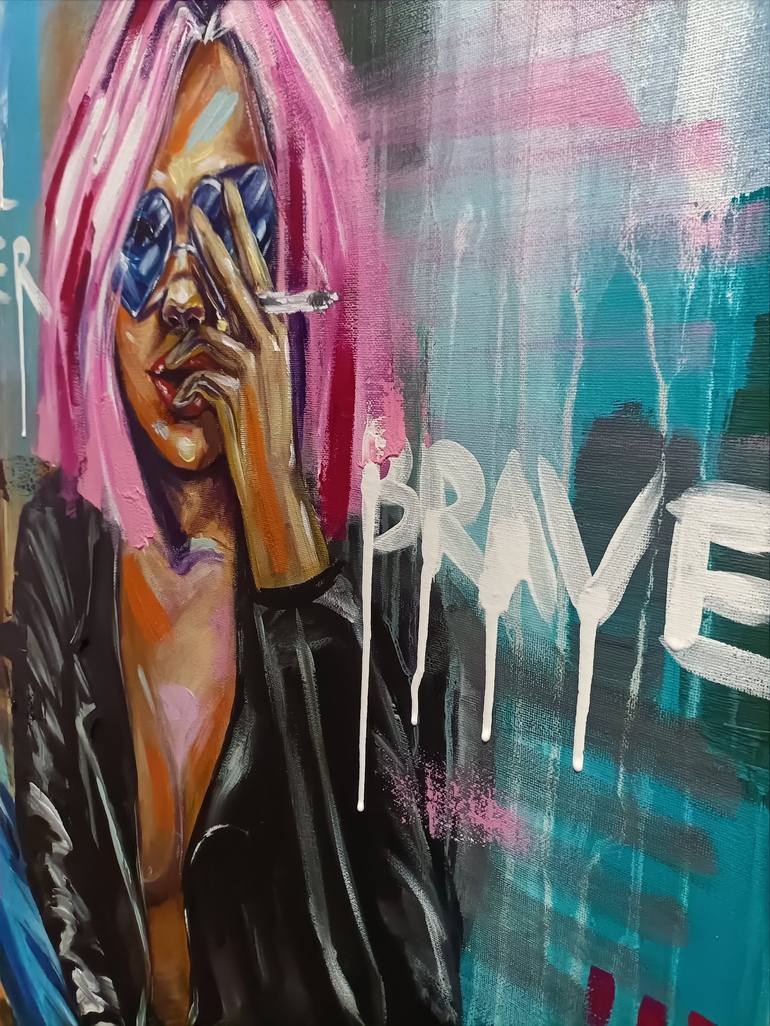 Original Figurative Women Painting by Aliaksandra Tsesarskaya