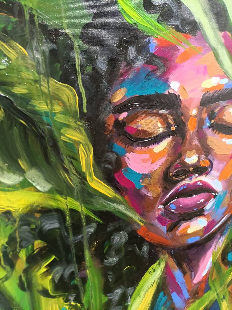 Original Figurative People Painting by Aliaksandra Tsesarskaya