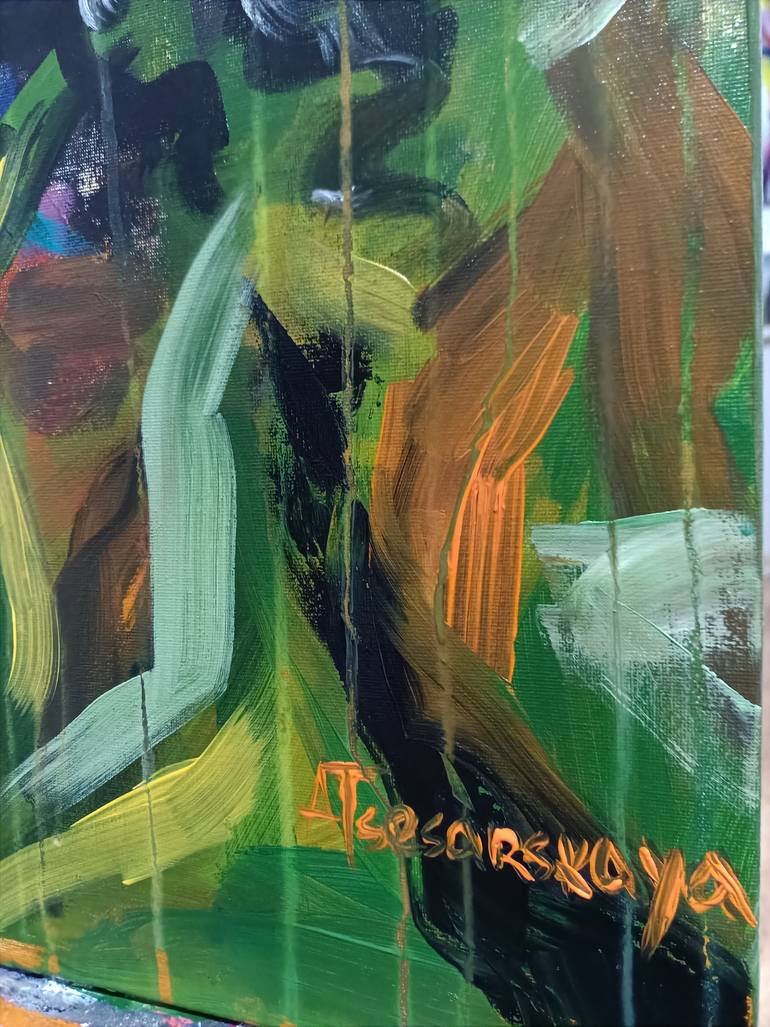 Original Figurative People Painting by Aliaksandra Tsesarskaya