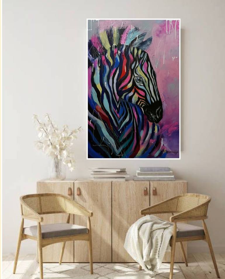 Original Horse Painting by Aliaksandra Tsesarskaya