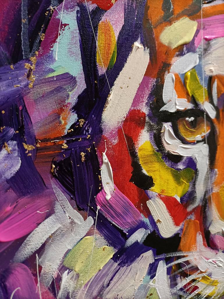 Original Impressionism Animal Painting by Aliaksandra Tsesarskaya