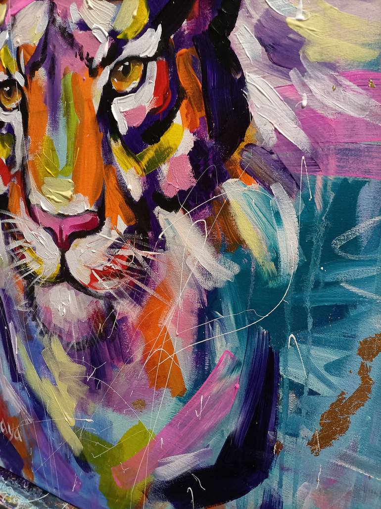 Original Impressionism Animal Painting by Aliaksandra Tsesarskaya