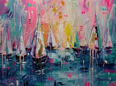 Print of Fine Art Boat Paintings by Aliaksandra Tsesarskaya