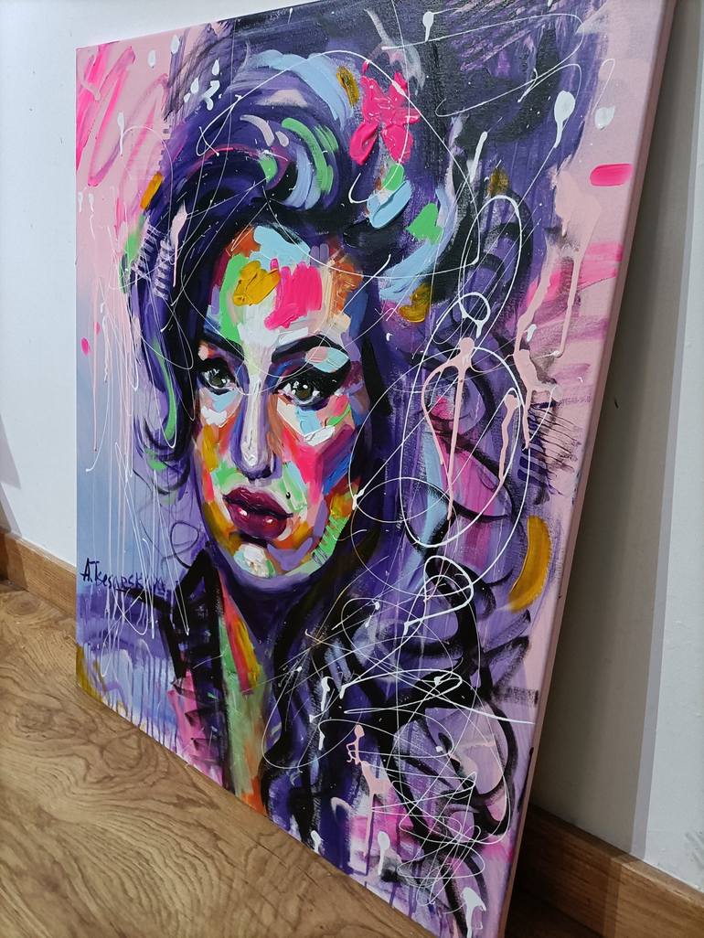 Original Figurative Pop Culture/Celebrity Painting by Aliaksandra Tsesarskaya