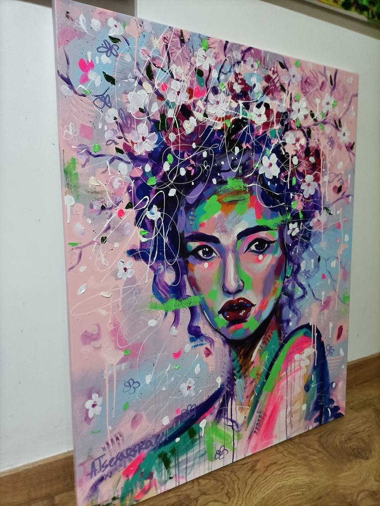 Original Women Painting by Aliaksandra Tsesarskaya