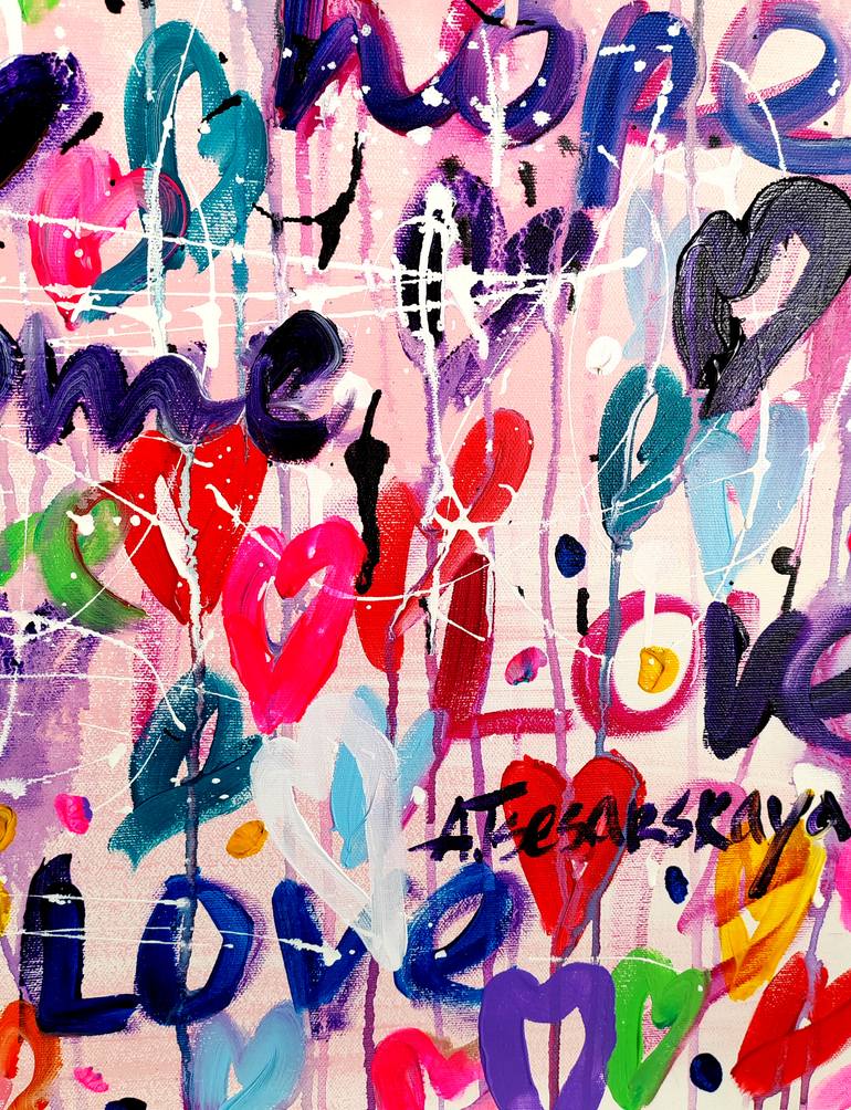 Original Abstract Expressionism Abstract Painting by Aliaksandra Tsesarskaya