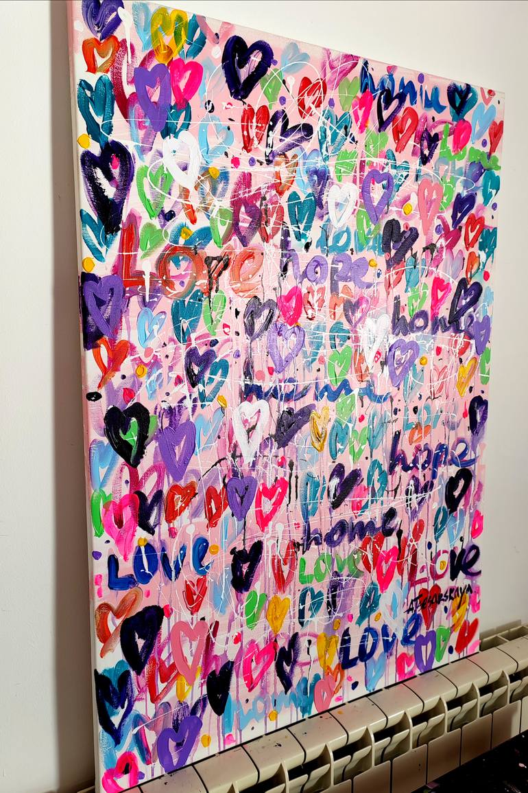 Original Abstract Expressionism Abstract Painting by Aliaksandra Tsesarskaya