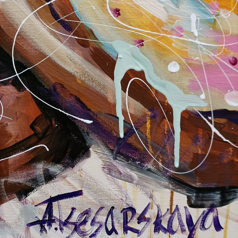 Original Modernism Still Life Painting by Aliaksandra Tsesarskaya