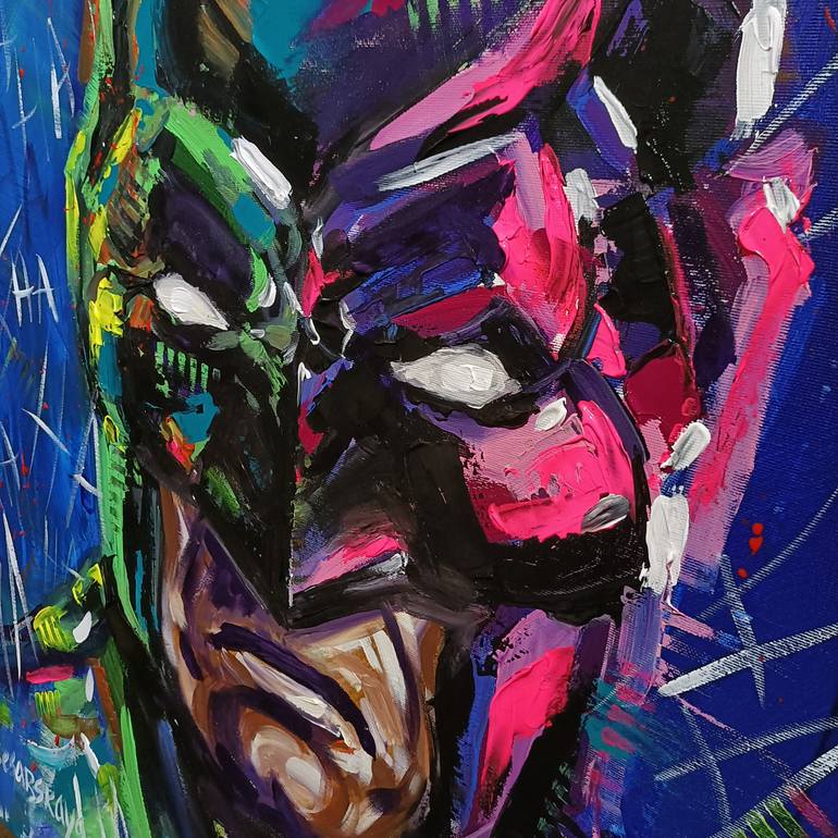 Original Abstract Expressionism Comics Painting by Aliaksandra Tsesarskaya