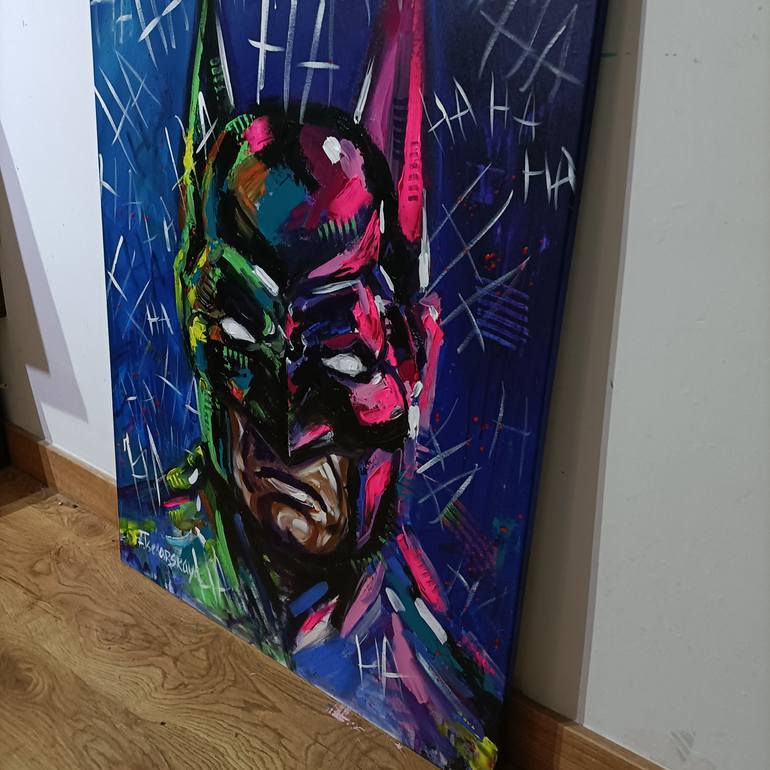 Original Abstract Expressionism Comics Painting by Aliaksandra Tsesarskaya