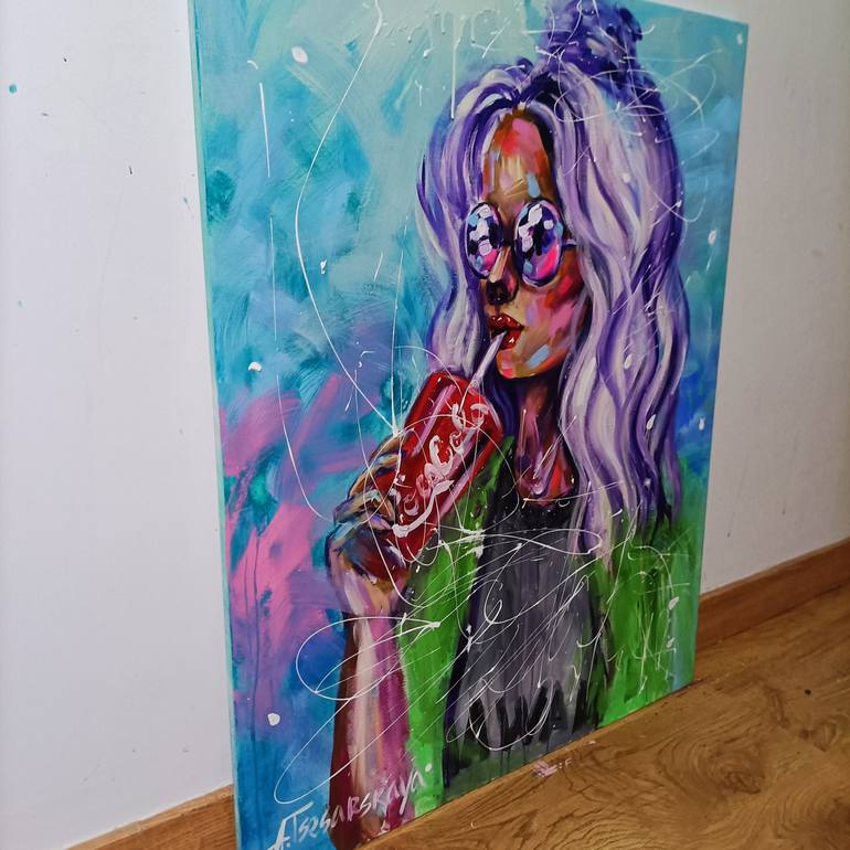 Original Figurative Fashion Painting by Aliaksandra Tsesarskaya