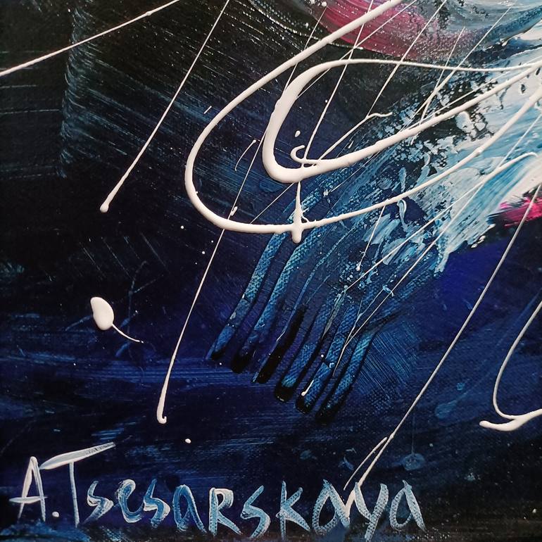 Original Impressionism Animal Painting by Aliaksandra Tsesarskaya