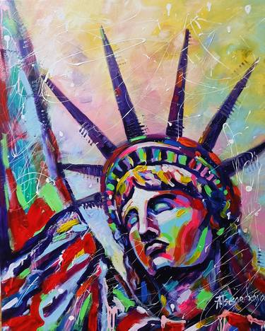 Statue of Liberty - colorful portrait thumb