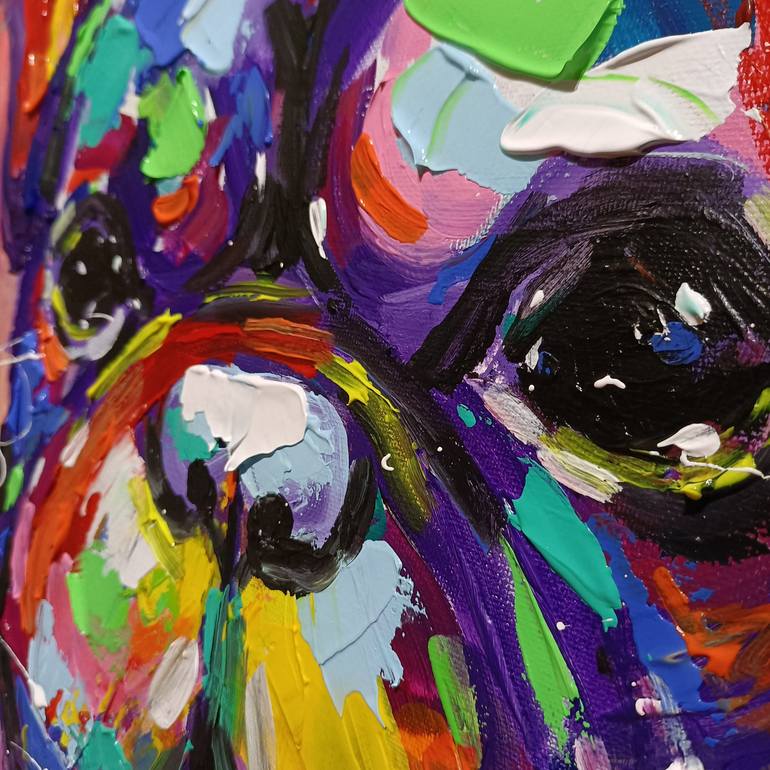 Original Dogs Painting by Aliaksandra Tsesarskaya