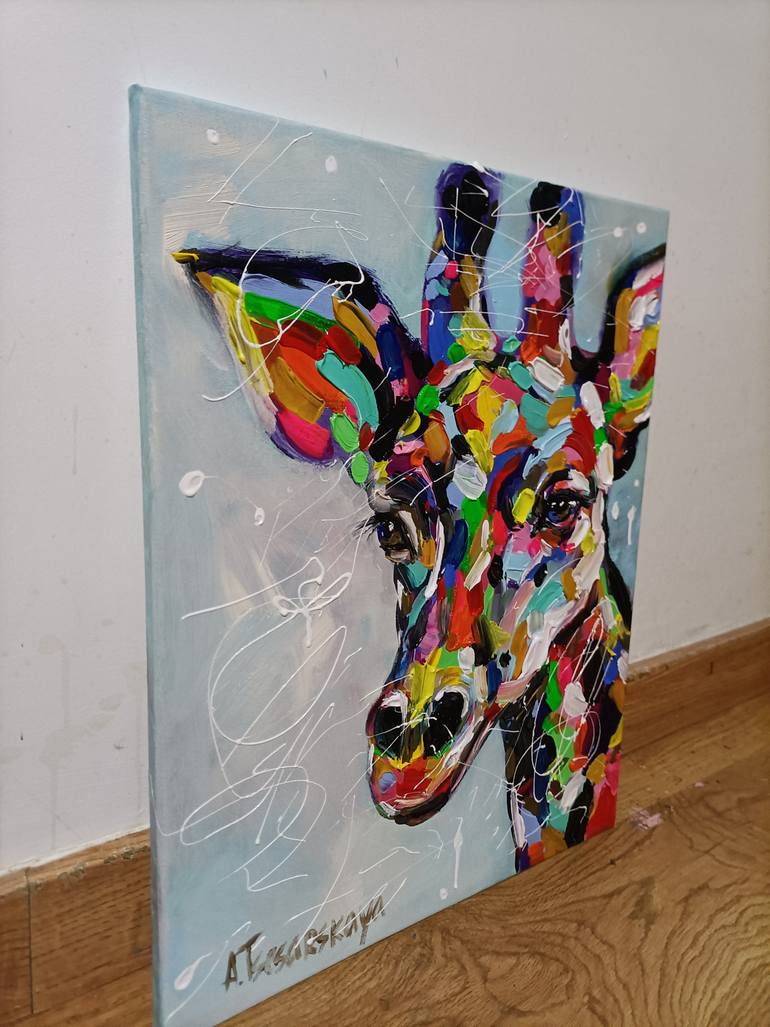 Original Contemporary Animal Painting by Aliaksandra Tsesarskaya