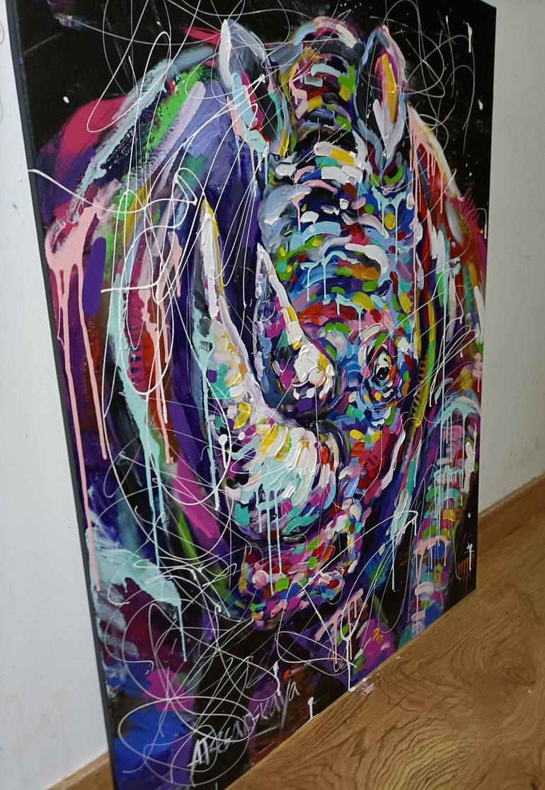 Original Contemporary Animal Painting by Aliaksandra Tsesarskaya