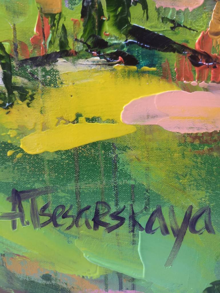 Original Contemporary Landscape Painting by Aliaksandra Tsesarskaya