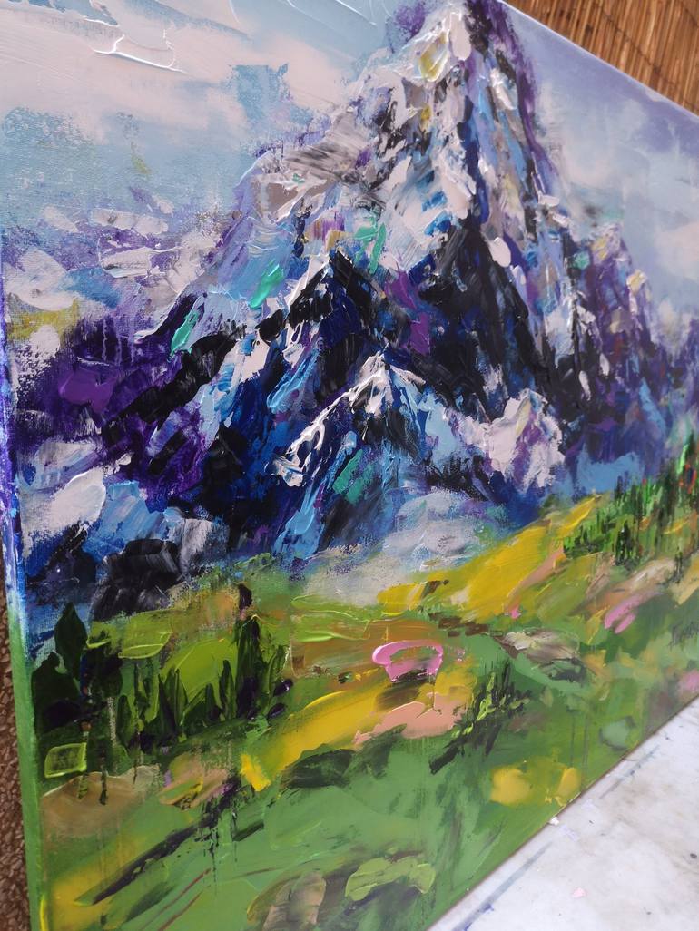 Original Landscape Painting by Aliaksandra Tsesarskaya