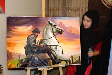 Original Fine Art Celebrity Paintings by Rabi Pirzada