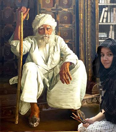 Original Fine Art Men Paintings by Rabi Pirzada