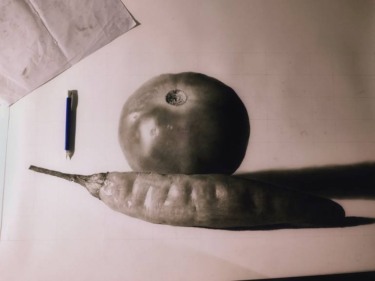 Original Contemporary Still Life Drawing by Ashok Kore