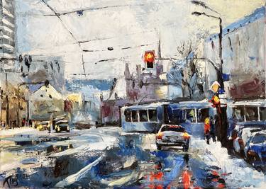 Original Expressionism Cities Paintings by Svetlana Tiukkel