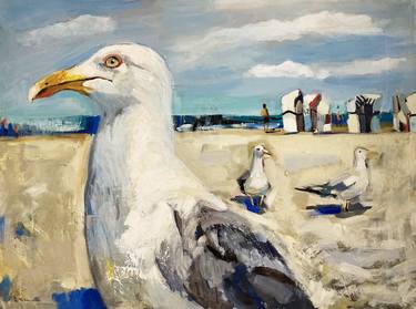 Print of Impressionism Beach Paintings by Svetlana Tiukkel