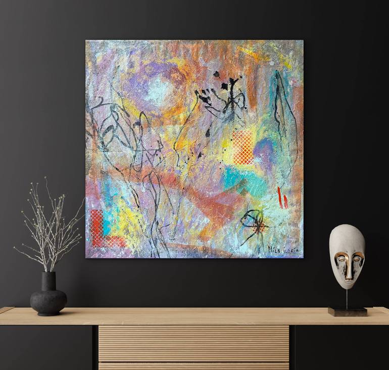 Original Abstract Expressionism Abstract Painting by Mila Iloria