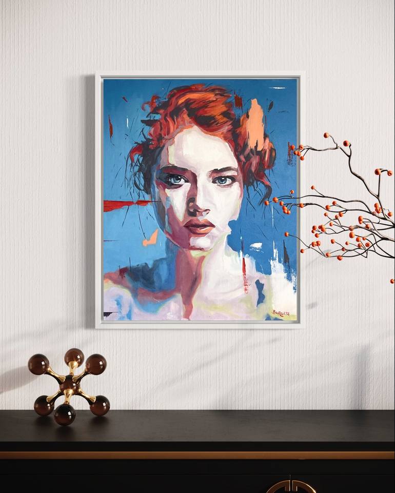 Original Abstract Expressionism Portrait Painting by Shaun Burgess