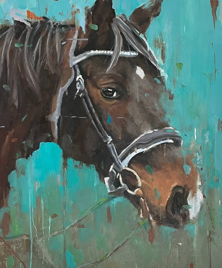 Original Contemporary Horse Painting by Shaun Burgess