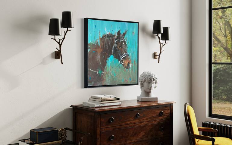 Original Contemporary Horse Painting by Shaun Burgess