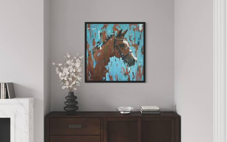 Original Abstract Horse Painting by Shaun Burgess