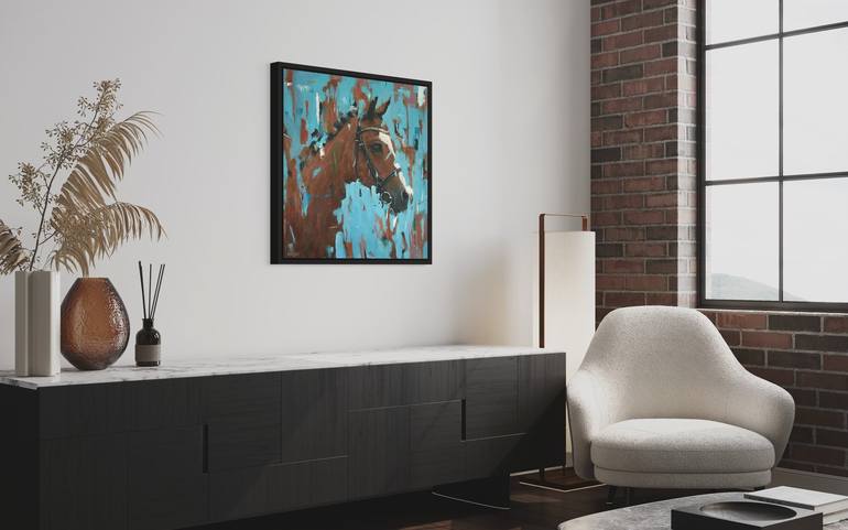 Original Abstract Horse Painting by Shaun Burgess