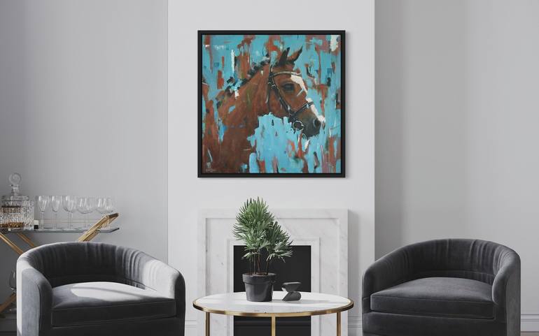 Original Abstract Horse Painting by Shaun Burgess