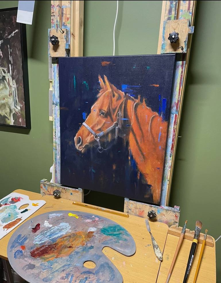 Original Contemporary Horse Painting by Shaun Burgess