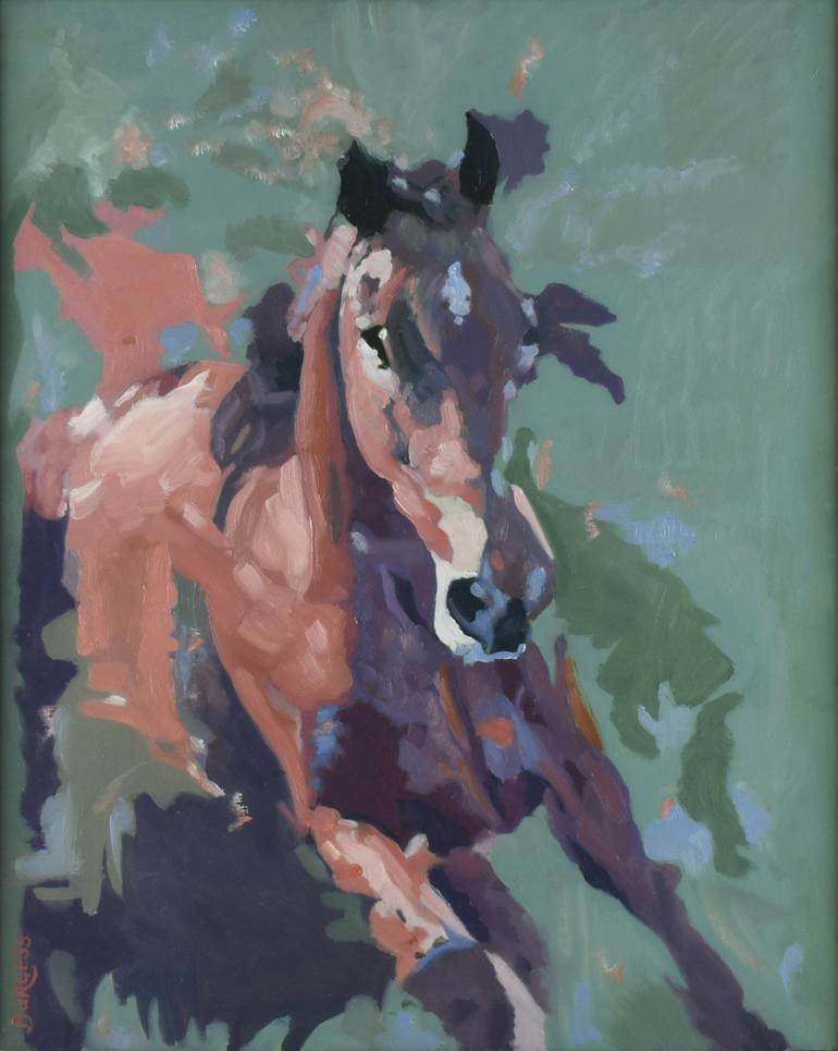 Original Abstract Horse Painting by Shaun Burgess