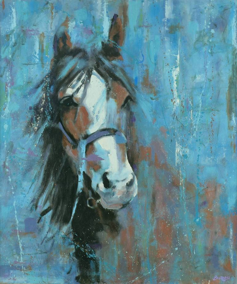 Original Abstract Horse Painting by Shaun Burgess